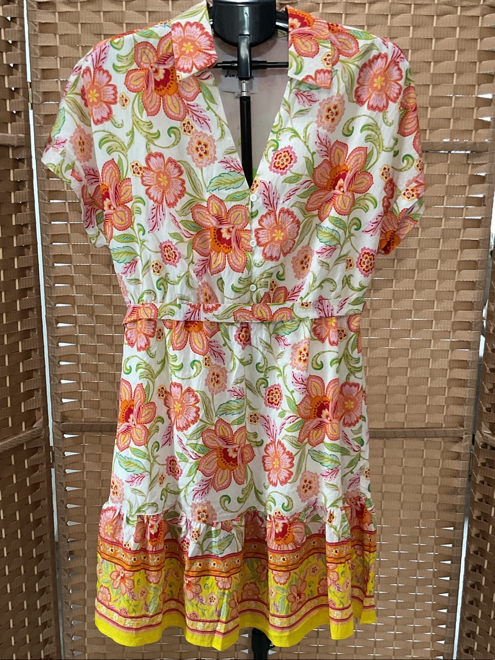 Sam Edelman Persian Garden Mini Shirt Dress Size 12